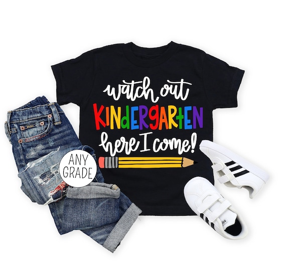 First Day of Kindergarten Shirt, Back to School Shirt Boy First Day of School Gift Boys 1st Day of School Preschool 1st Grade Kindergarten