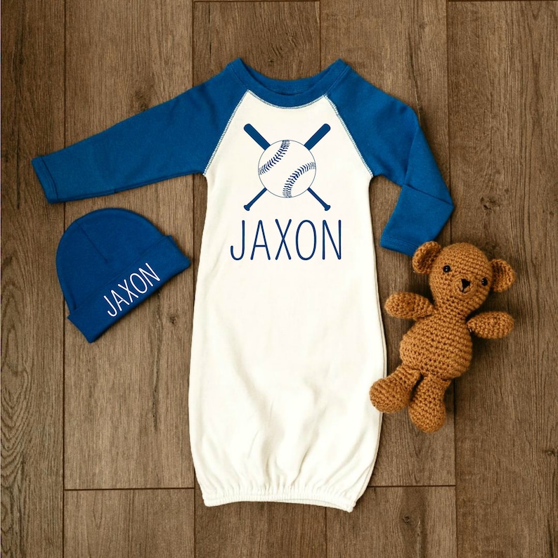 Baby Boy Coming Home Outfit Personalized Baby Boy Gift Newborn Boy Clothes Baby Boy Clothes Baseball Boy Take Home Outfit Baby Hat Boy