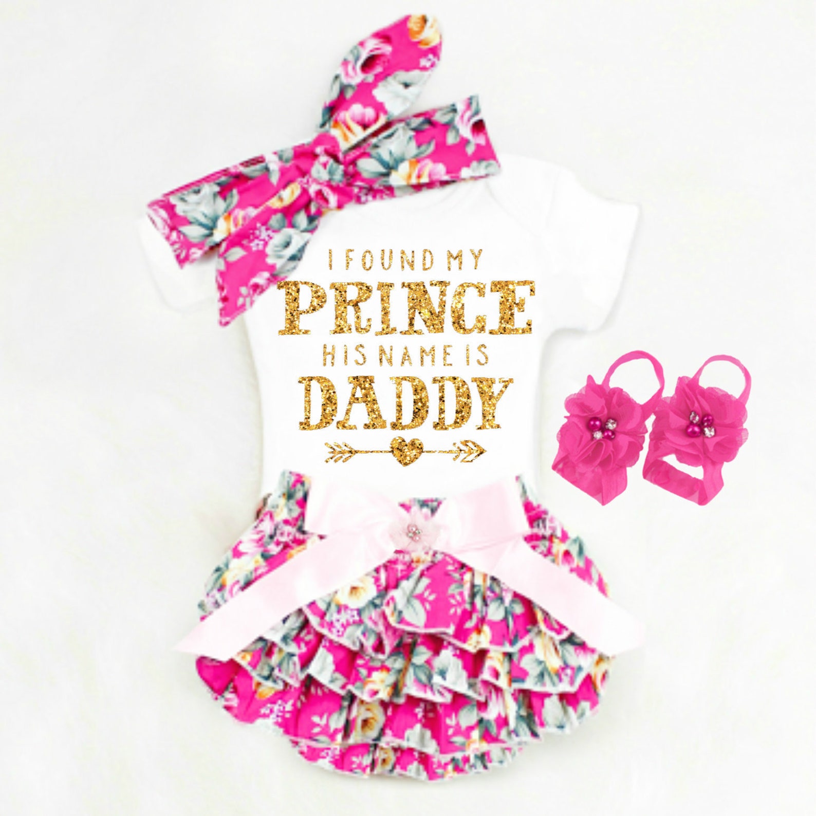 Fathers Day Baby Girl Outfit Fathers Day Gift Summer Newborn Etsy