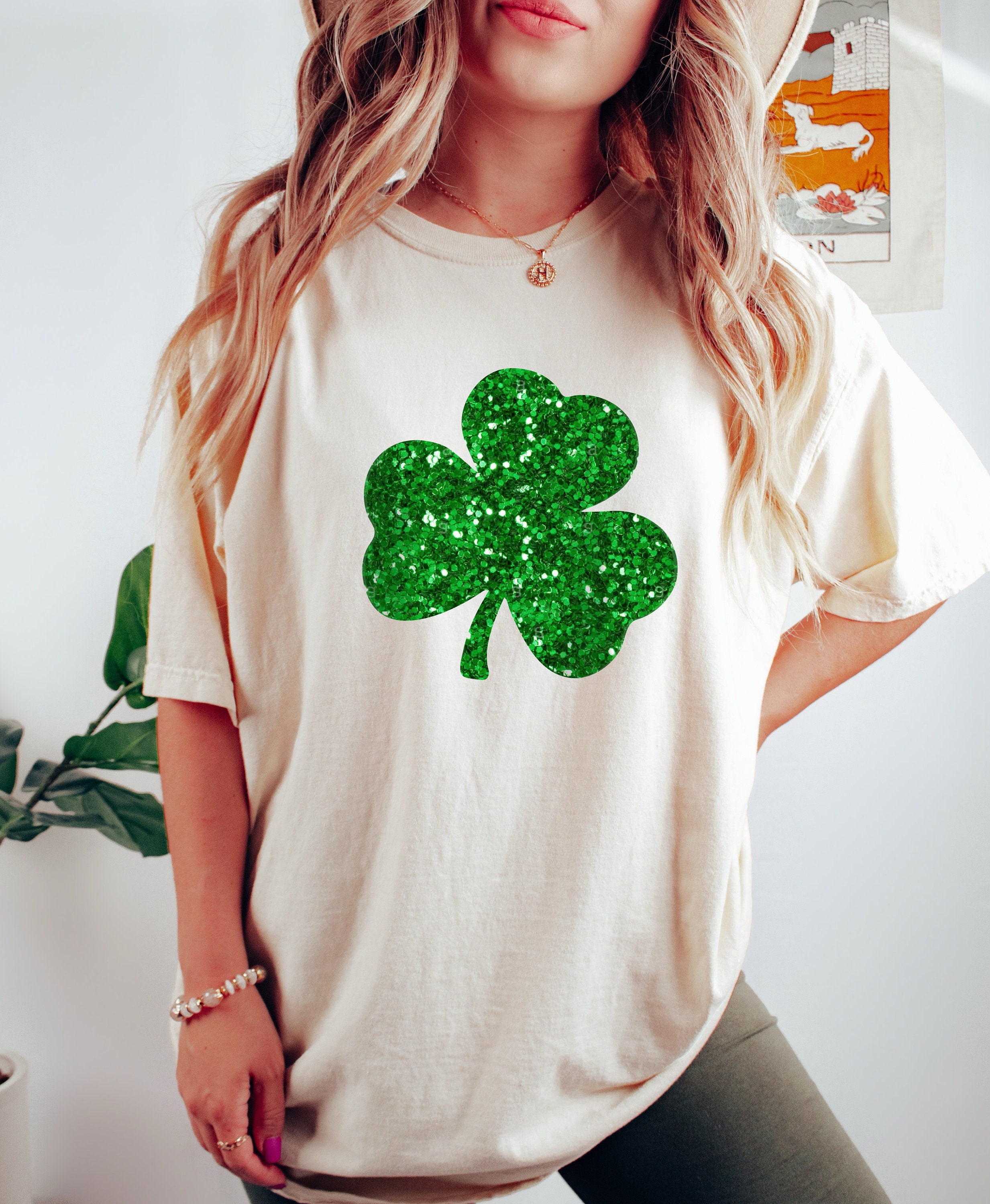 売れ筋商品|||エルエーポップアート カットソー トップス レディース Women's St. Patrick's Day Shamrock Word Art Long Sleeve T-shirt Black Generic St Patricks Day Shirt 3/4 Sleeve Womens Shirts St