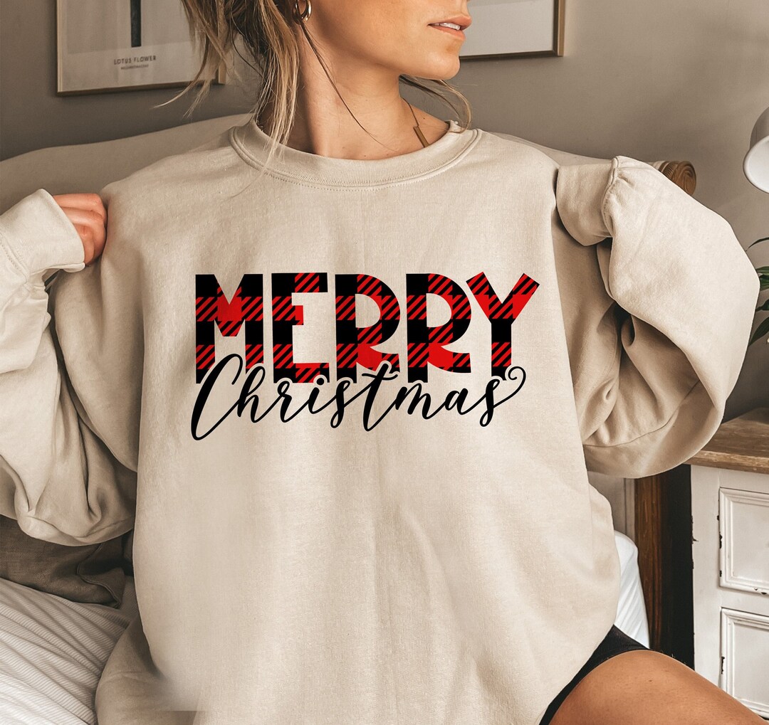 Christmas Sweatshirt for Women, Merry Christmas Shirt, Preppy Christmas
