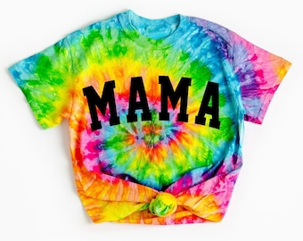 Tie Dye Mama Shirt, New Mom Gift Shirt, Custom Gift for Mom from kids or husband Mothers Day Gift