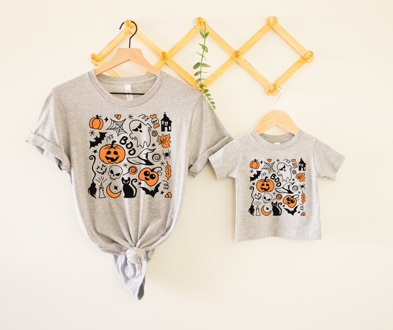 Mommy and Me Toddler Halloween Costume, Baby Boy Matching Halloween Outfit, Doodle Tshirt 