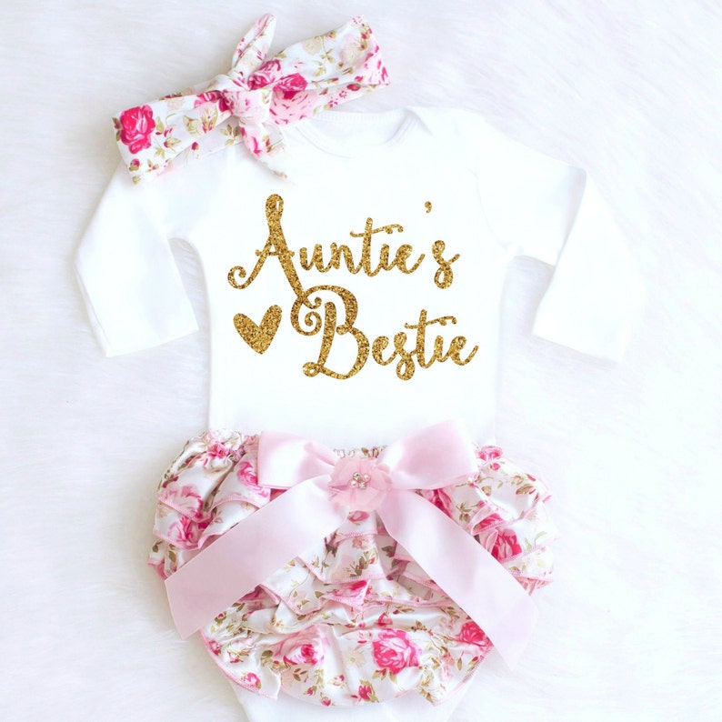 Baby Shower Gift Aunties Bestie Baby Girl Clothes Aunt Baby Etsy