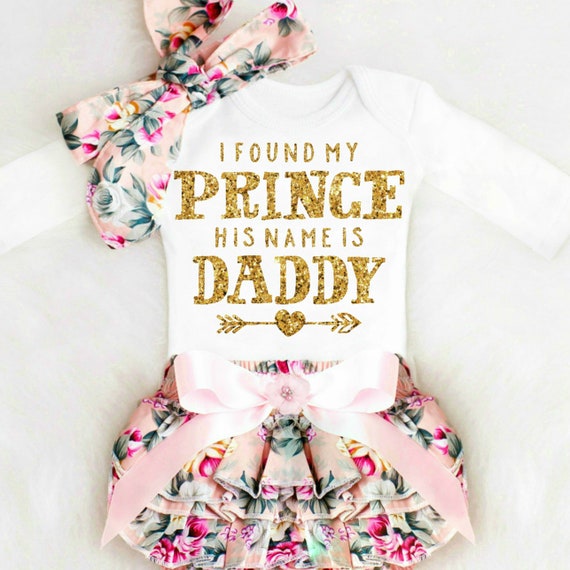 Baby Girl Clothes Baby Girl Father S Day Outfit Daddy Etsy