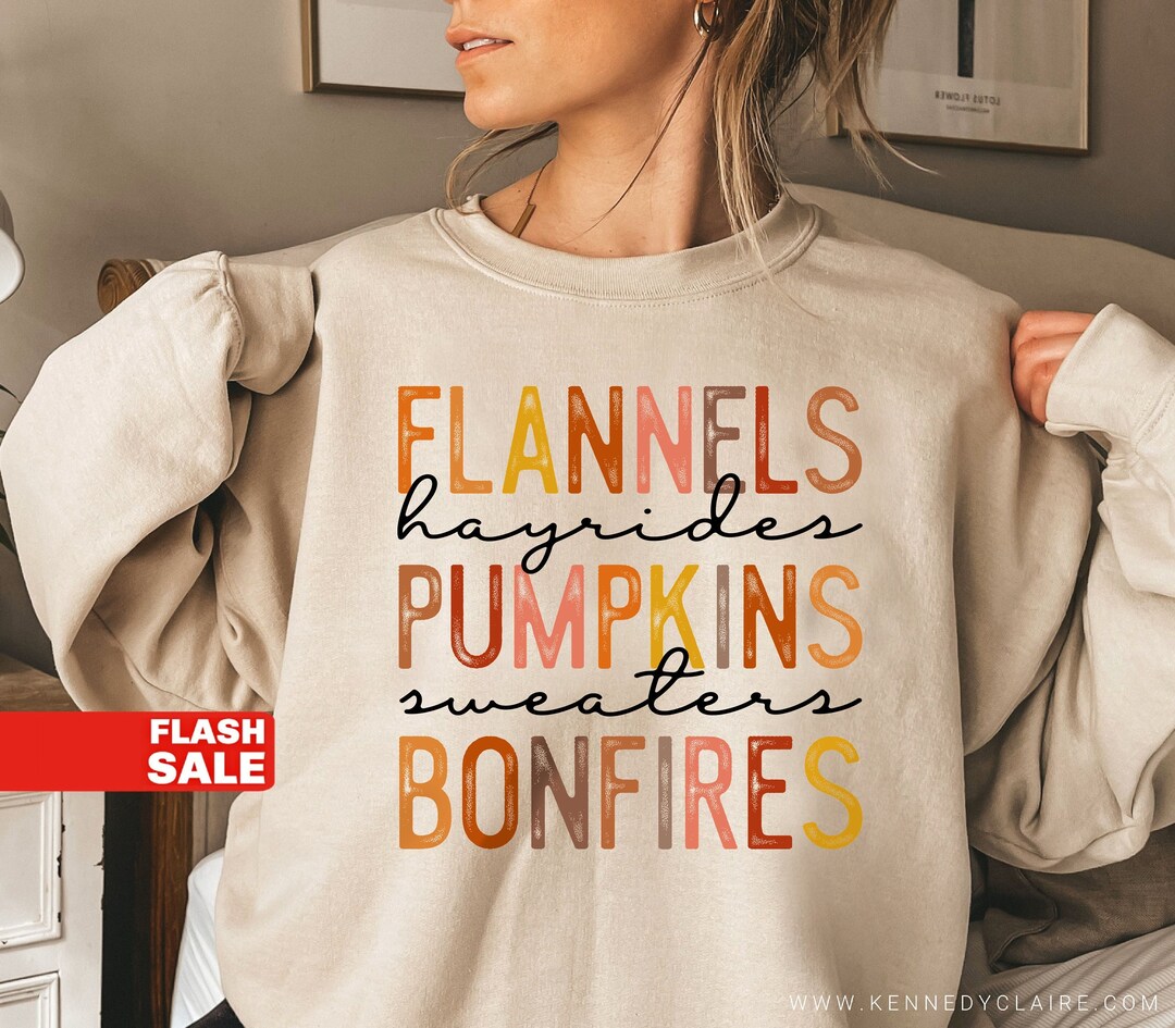 Pumpkin Fall Sweatshirt, Fall Shirt for Women Halloween Shirt, Flannel