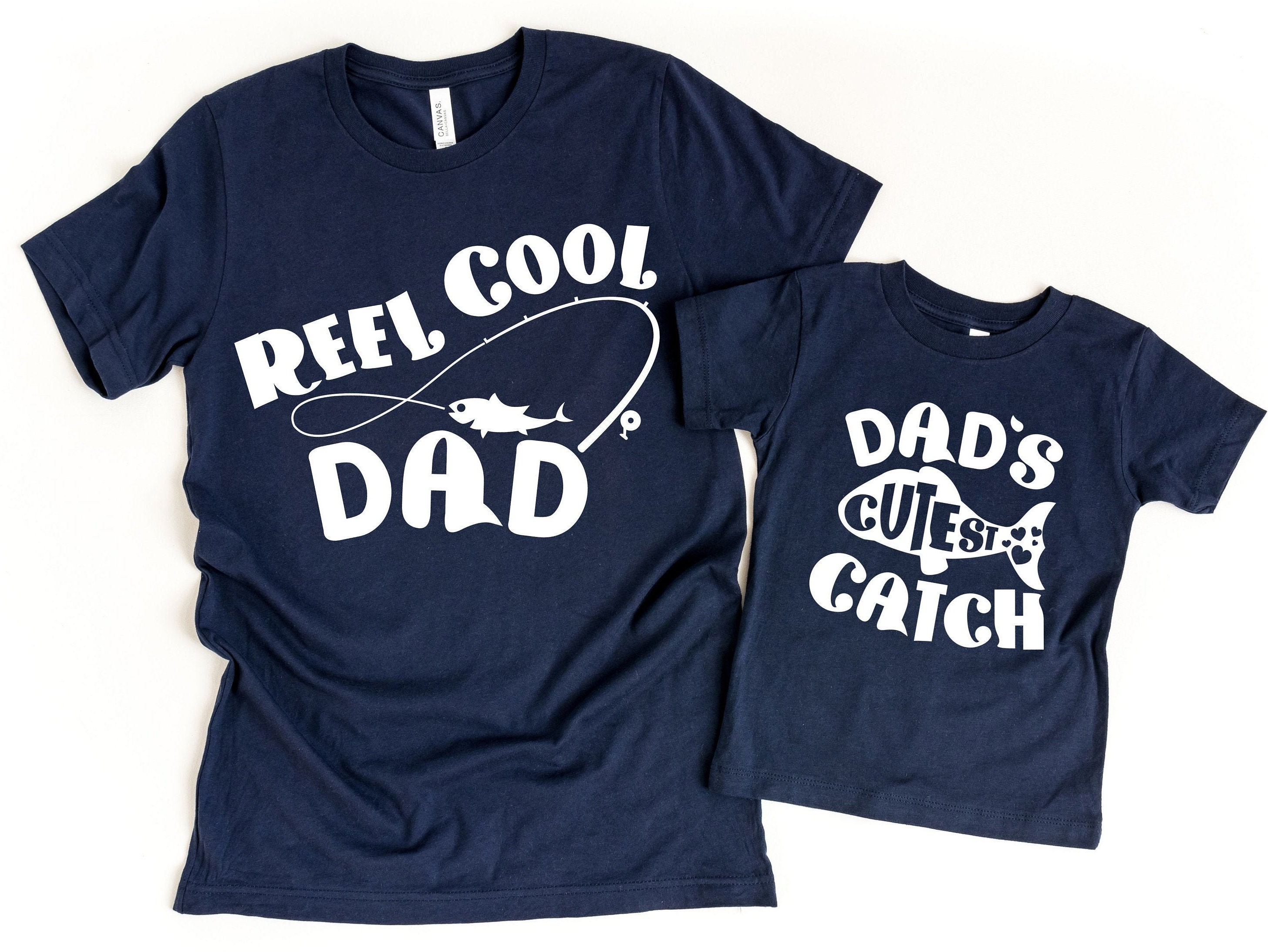 Dad Gift from Son Fishing, Father Son Matching Shirts, Daddy and Me Outfits Fathers Day Gift from Son Birthday Gift for Dad Reel Cool Dad