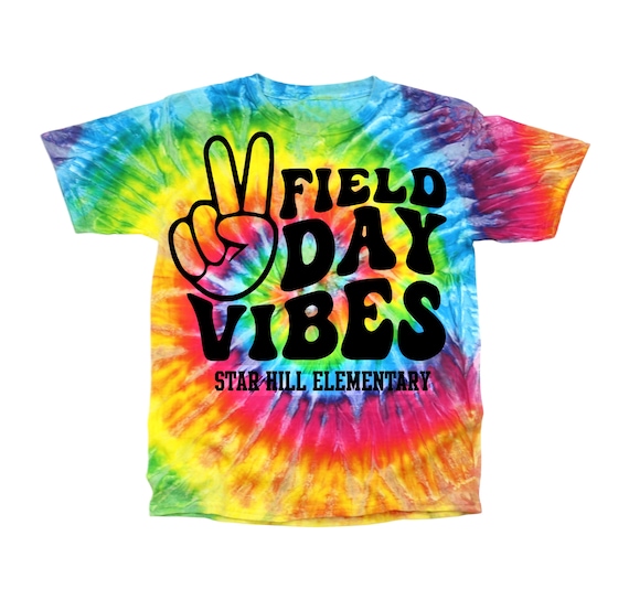 Field Day Shirt, Custom School Tee, Tie Dye Group Shirt for Students & Teachers, Class Team Shirt, Retro Field Day Vibes