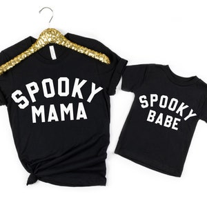 Spooky Mama Sweatshirt, tenues d'Halloween maman et moi, Halloween Family Matching Sibling image 2