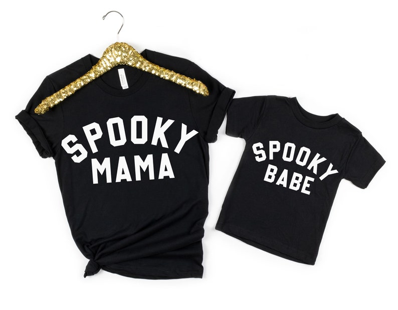 Spooky Mama Sweatshirt, tenues d'Halloween maman et moi, Halloween Family Matching Sibling image 2