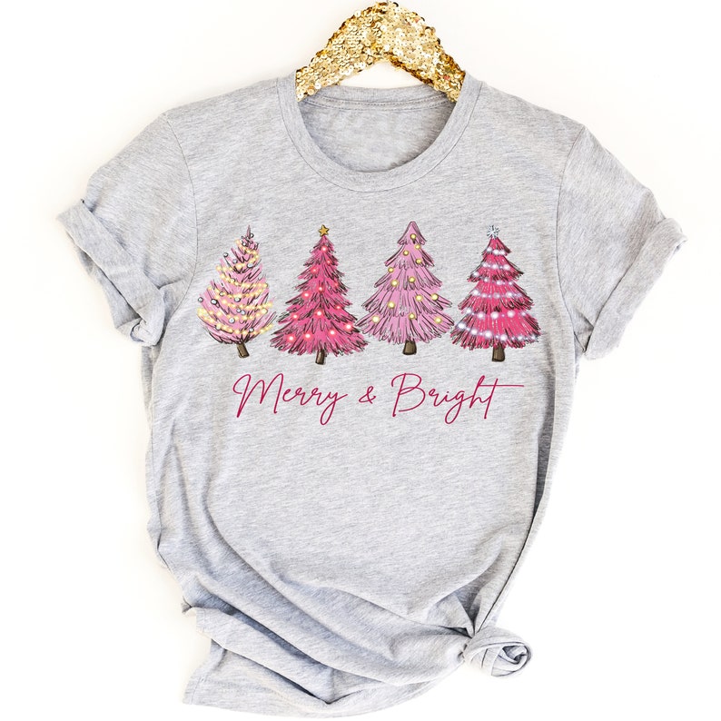 Merry and Bright Sweatshirt, Christmas Sweatshirt, Family Christmas Sweatshirt, Christmas Sweatshirts for Women, Merry Christmas Sweatshirt TEE - Gray