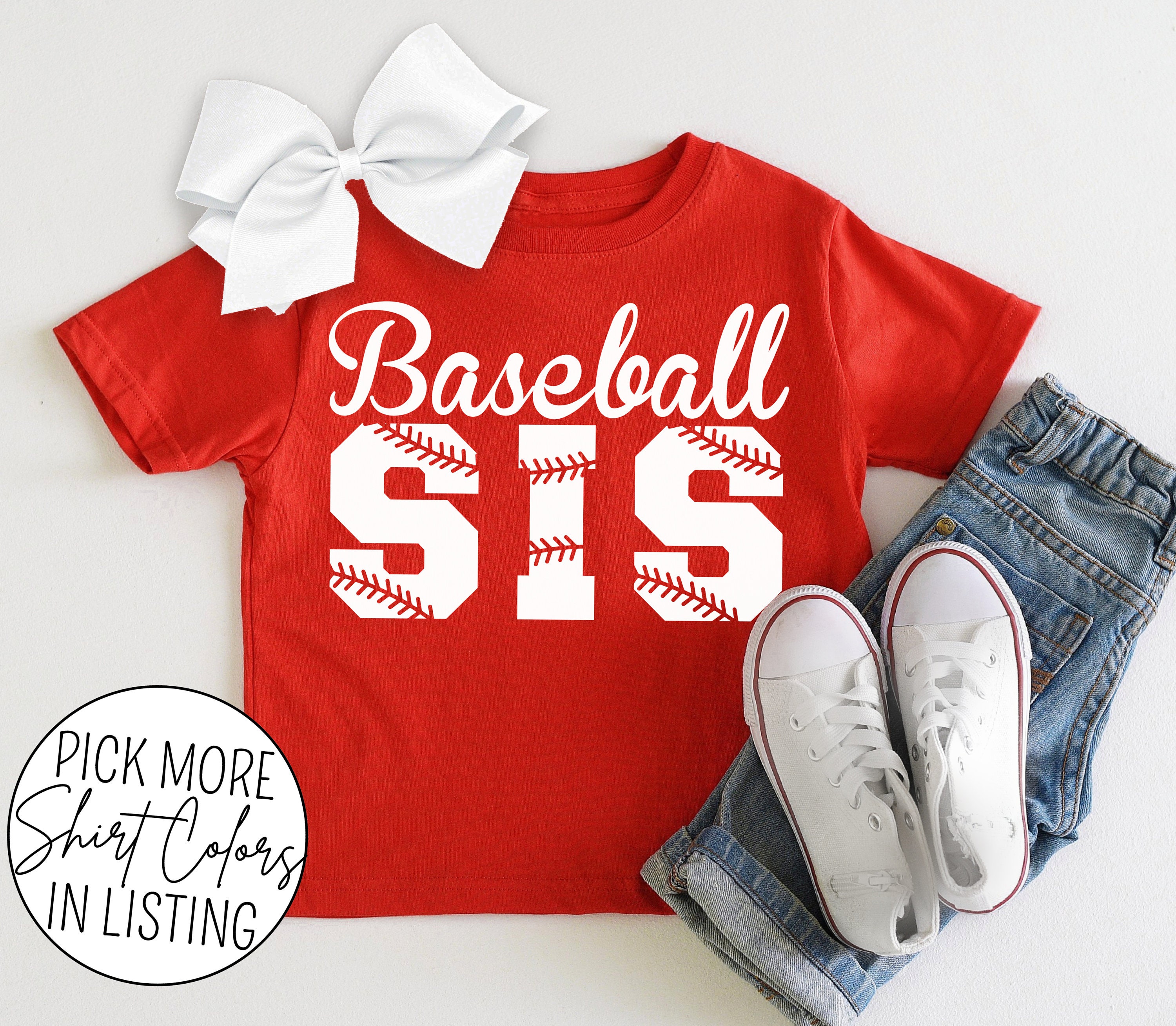 Baseball Sis Shirt, Little Sister Baseball Shirt, Little Sister Biggest Fan, Big Sister Baseball Shirt, Girls Baseball Shirt Gift