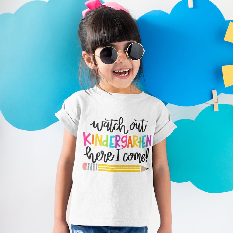 First Day of Kindergarten Shirt, Back to School Shirt, 1st Day of School Preschool Graduation Shirt Girl, First Grade image 7