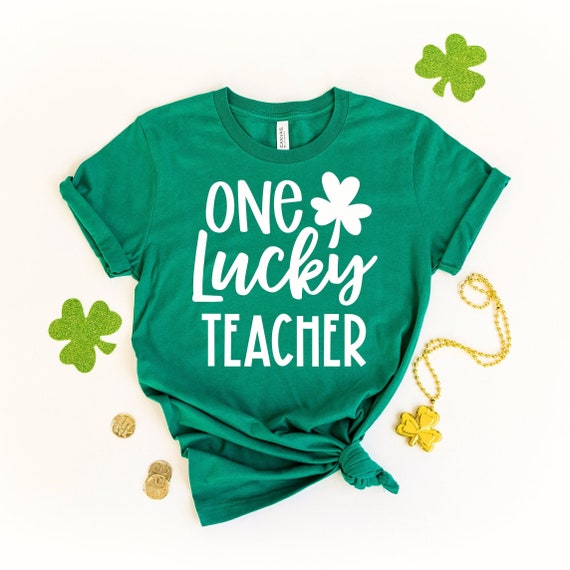 Womens Funny St Patricks Day Gift For Prek Kinder One Lucky Teacher T-Shirt Womens Funny St Patricks Day Gift For Prek Kinder One Lucky Teacher T-Shirt