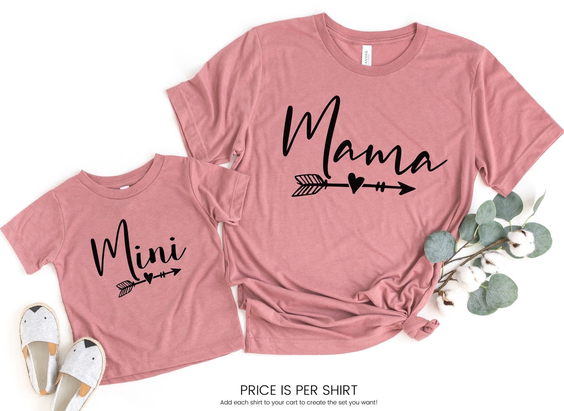 Mama Mini T Shirt Mommy And Me Shirts Mothers Day Shirts Etsy 