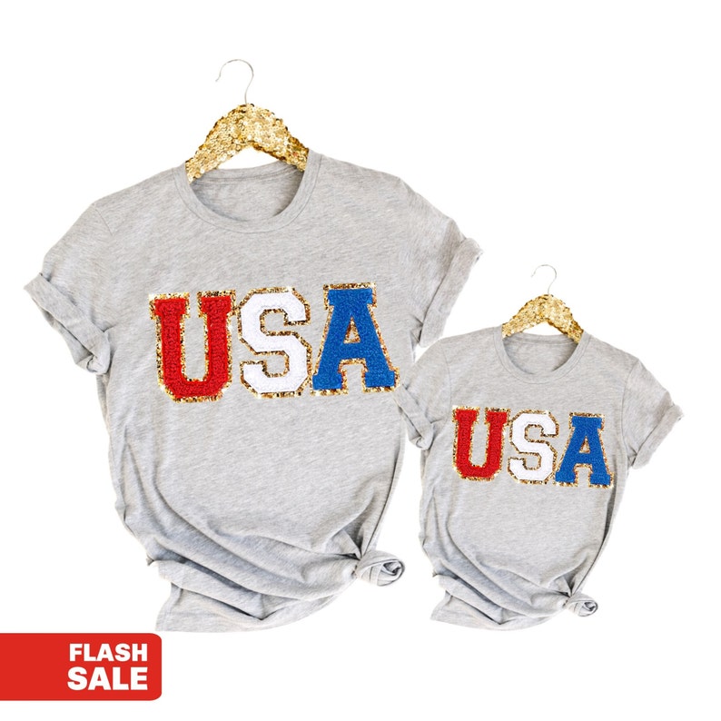 Family 4th of July Shirt Women Toddlers Fourth of July USA Shirt 4th of July Outfit Patriotic Mommy and Me Outfits summer Olympics image 7