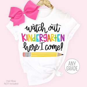 First Day of Kindergarten Shirt, Back to School Shirt, 1st Day of School Preschool Graduation Shirt Girl, First Grade image 3