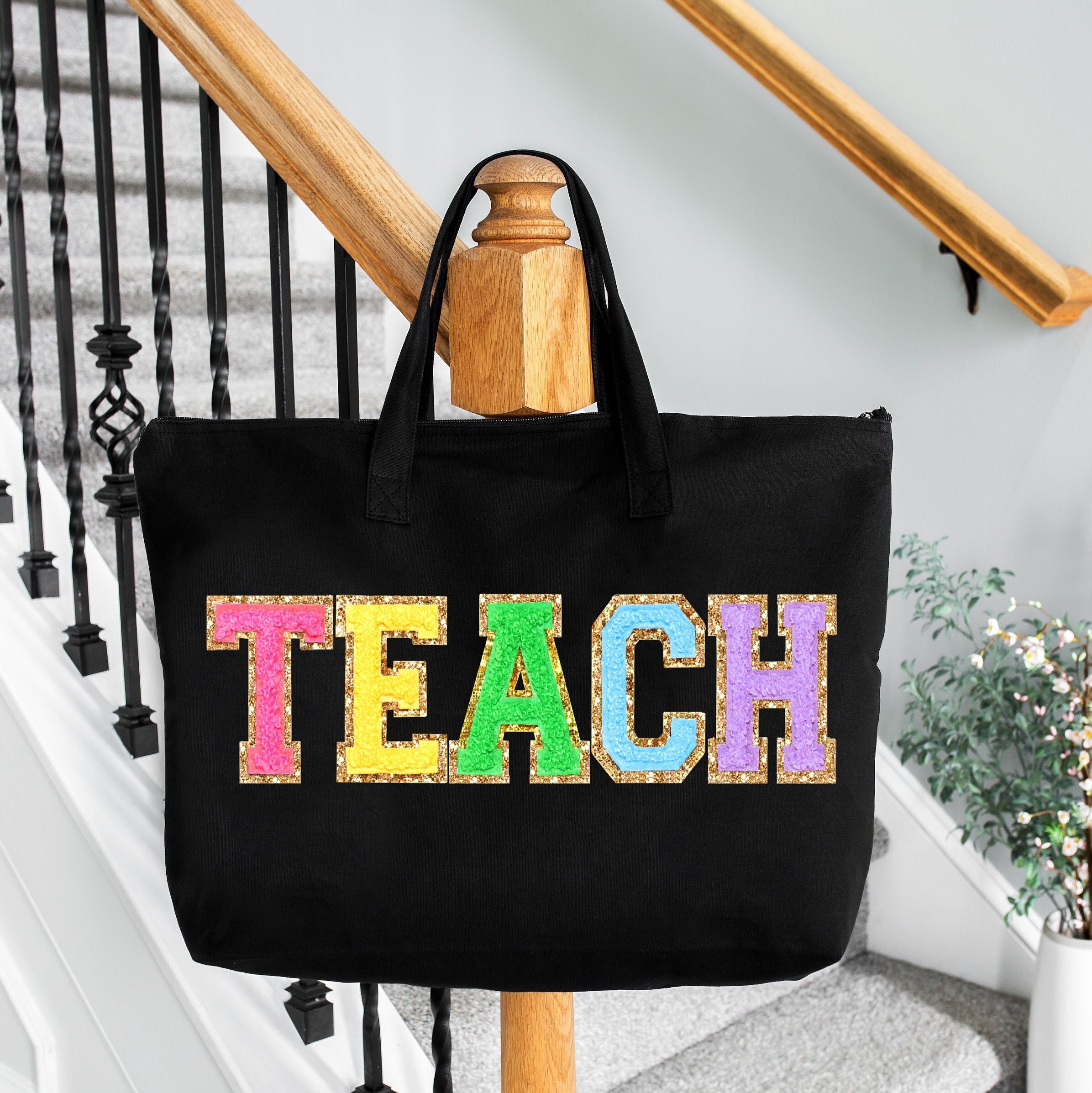 Teacher Tote Bag Rainbow Teacher Bag Back to School Teacher -  Norway