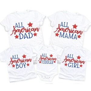 4th of July Family Shirts, Matching Fourth of July Tshirts, Retro Toddler July 4th t Shirts for Boys Tees for Kids 4th of July Memorial Day image 2