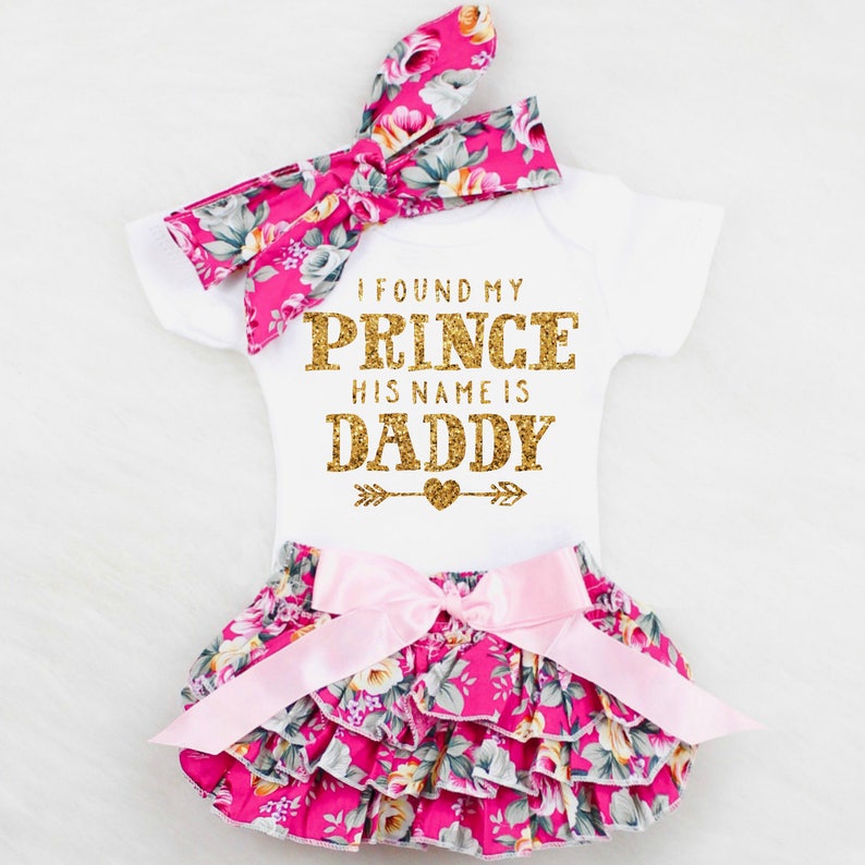 Fathers Day Baby Girl Outfit Fathers Day Gift Summer Newborn Etsy