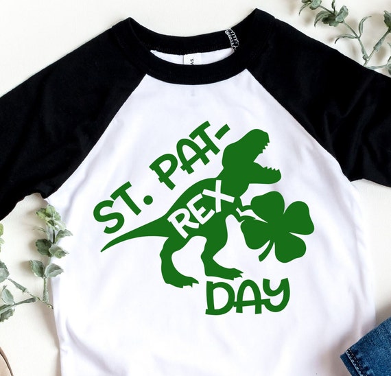 Dinosaur St Patrick's Day Shamrock Shirt Irish Boys Kids T-Shirt Dinosaur St Patrick's Day Shamrock Shirt Irish Boys Kids T-Shirt