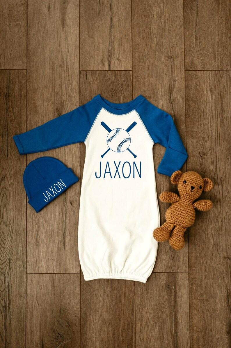 Baby Boy Coming Home Outfit Personalized Baby Boy Gift Newborn Boy Clothes Baby Boy Clothes Baseball Boy Take Home Outfit Baby Hat Boy