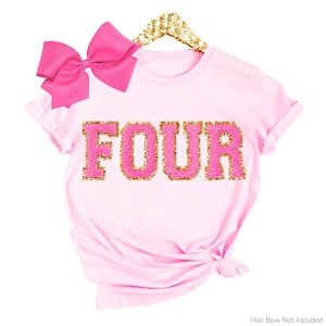 4th Birthday Shirt Girl, 5th Birthday Girl Shirt Girls Birthday Sweatshirt FOUR Shirt Fourth Birthday Outfit 5th Birthday T Shirt CUSTOM