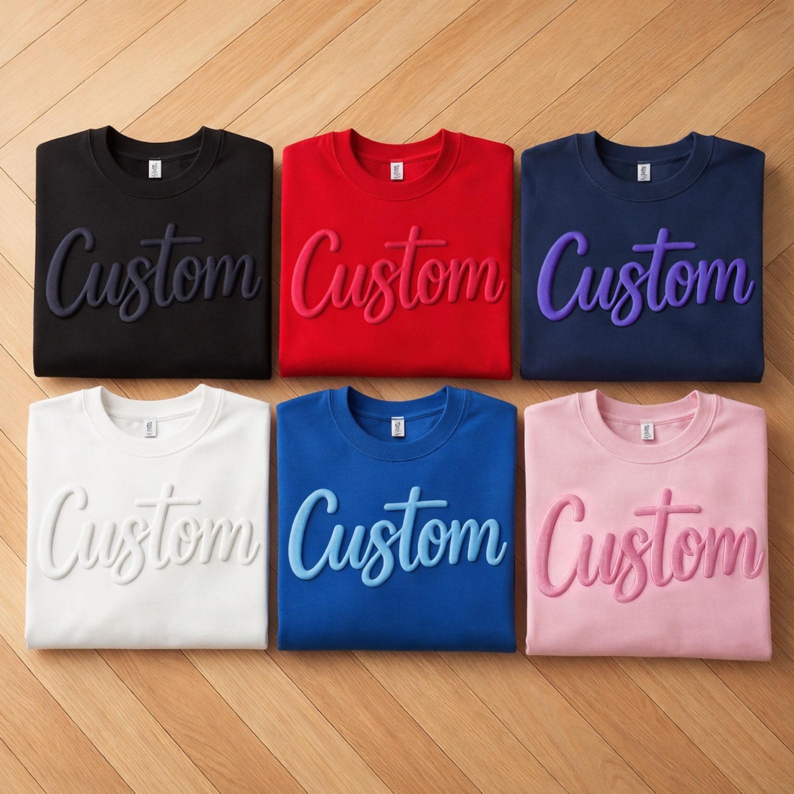 Puff Writing Custom Puff Print Team Name T-shirt, Personalized Puff Writing for ...