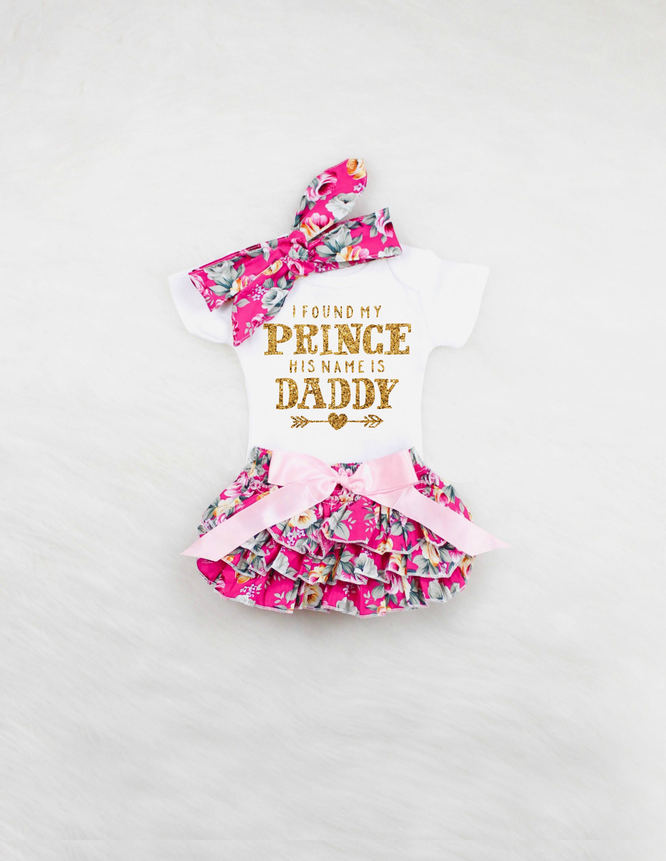 Fathers Day Baby Girl Outfit Fathers Day Gift Summer Newborn Etsy