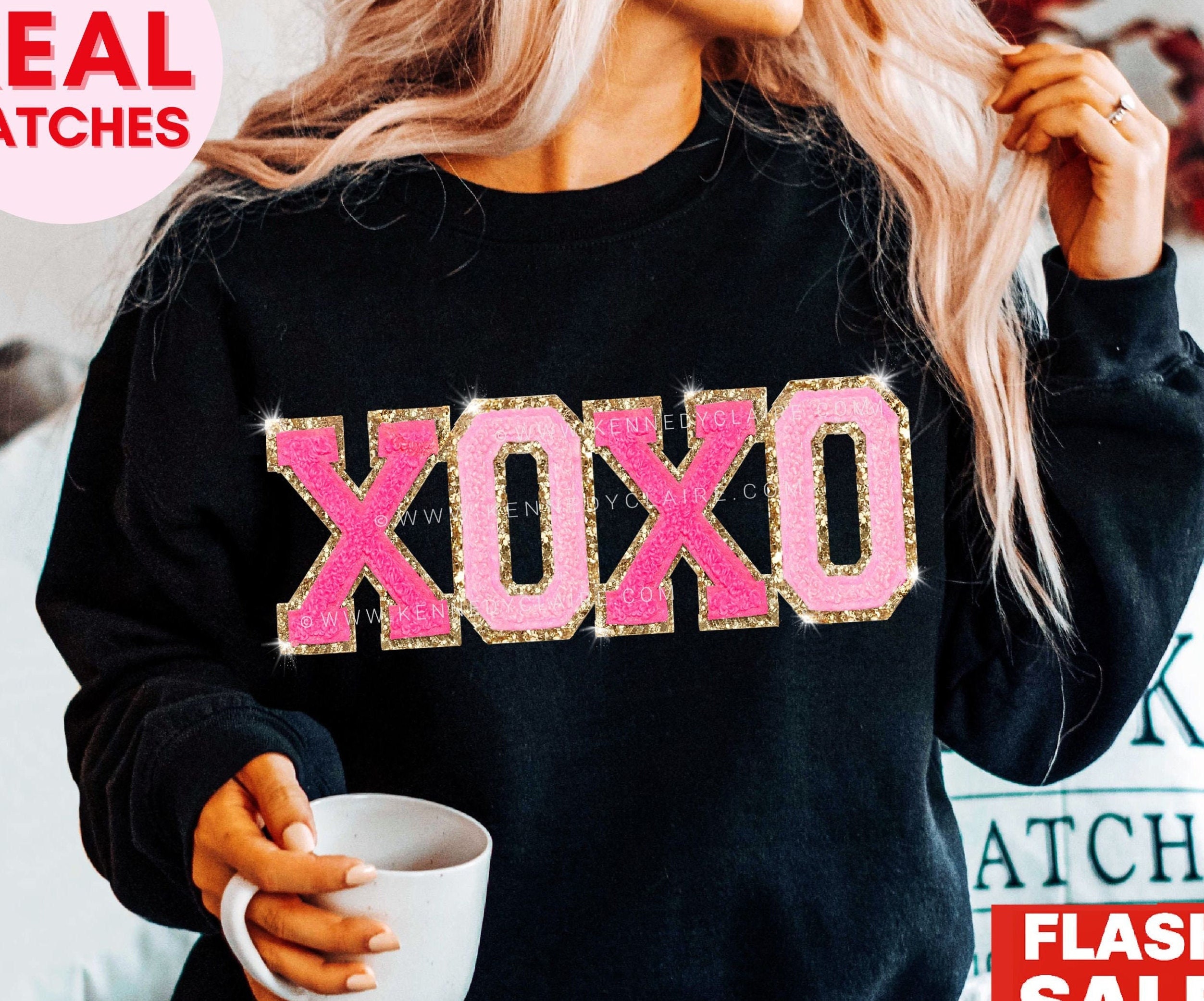 Valentines Day Sweatshirt, Valentines Day Gift for Her, Chenille Patch Valentines Day Shirt Embroidered Crewneck Sweater Valentines Day Gift