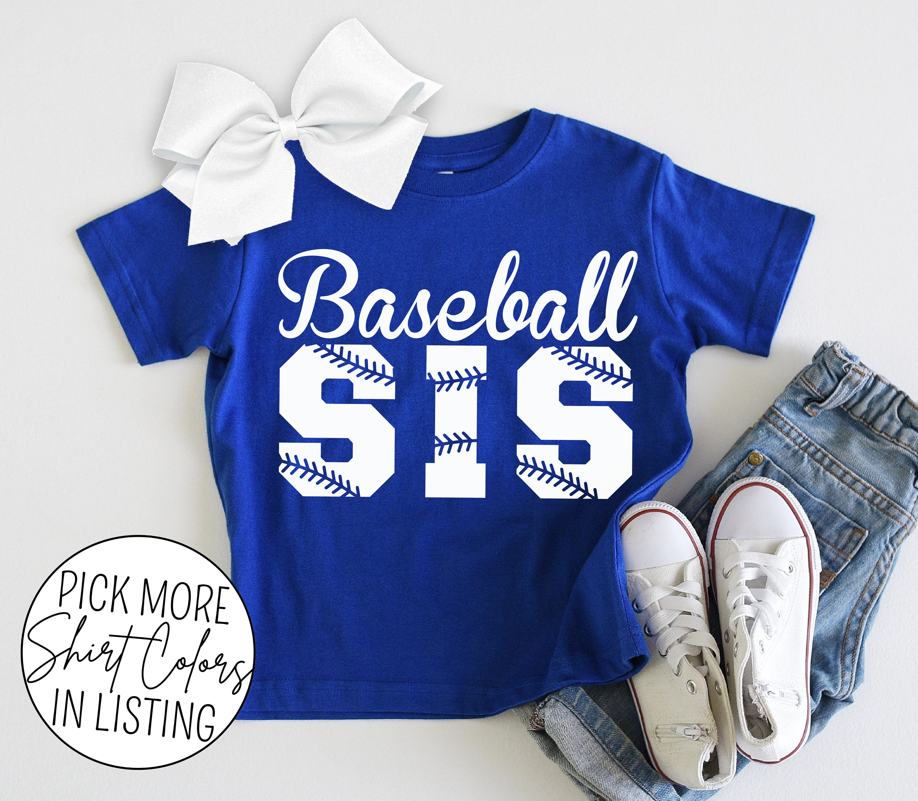 Baseball Sis Shirt, Little Sister Baseball Shirt, Little Sister Biggest Fan, Big Sister Baseball Shirt, Girls Baseball Shirt Gift