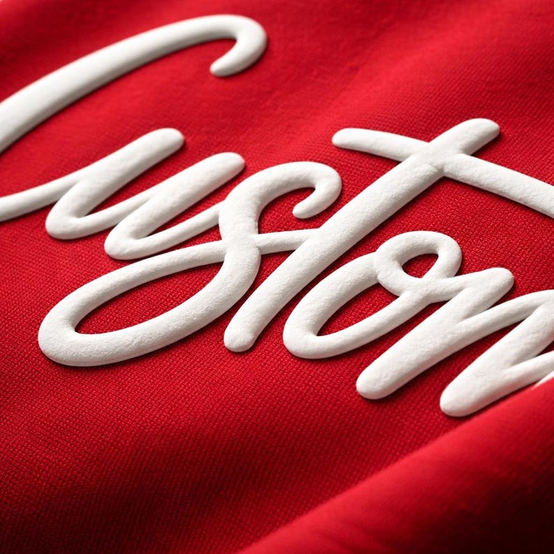 Custom Name Puff Vinyl Script Crewneck Sweatshirt Unisex Personalized Pullover Team Name Group Order baseball mom image 3