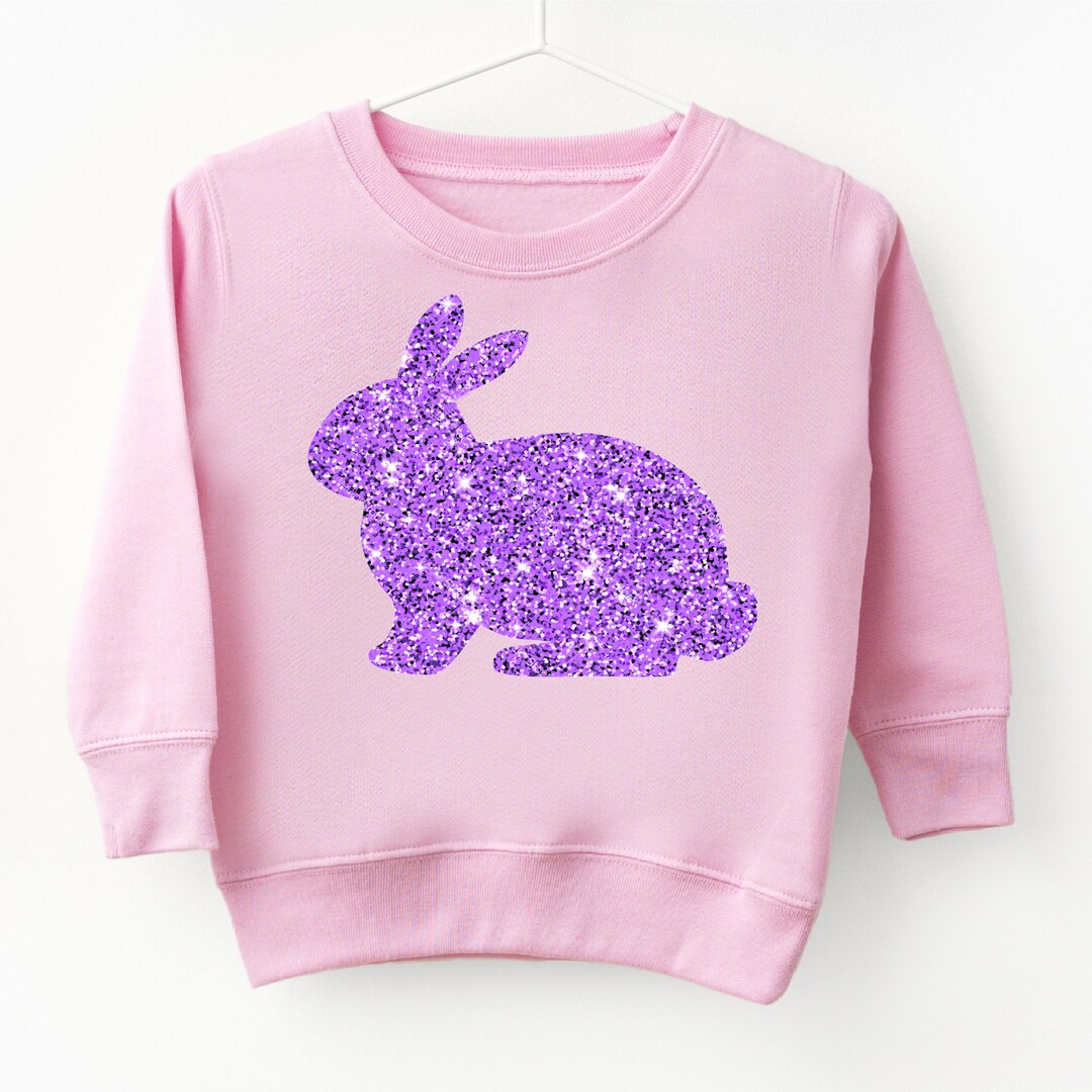 Glitter Easter Bunny Shirt Girls, Easter Sweatshirt Toddler Girl ...