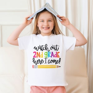 First Day of Kindergarten Shirt, Back to School Shirt, 1st Day of School Preschool Graduation Shirt Girl, First Grade image 8