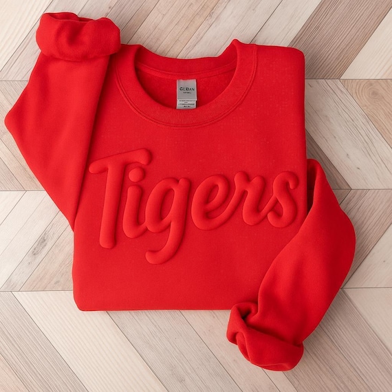 Custom Puff Sweatshirt, Puff Print Shirt, Personalized Sweatshirt, Custom Embossed Team Name, Mascot Shirt baseball mom
