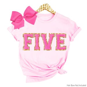 5th Birthday Shirt Girl, Birthday Girl Sweatshirt, 6th Birthday Girl Shirt, FIVE Birthday Tshirt 5, CUSTOM Kids Birthday Tee Winter Clothing
