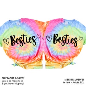 Tie Dye BESTIES Shirts, Mommy and Me Outifts, Matching Mothers Day Shirts Toddler Girl Mothers Day Gift for Mom from Daughter