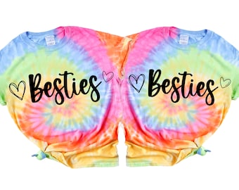 Tie Dye BESTIES Shirts, Mommy and Me Outifts, Matching Mothers Day Shirts Toddler Girl Mothers Day Gift for Mom from Daughter