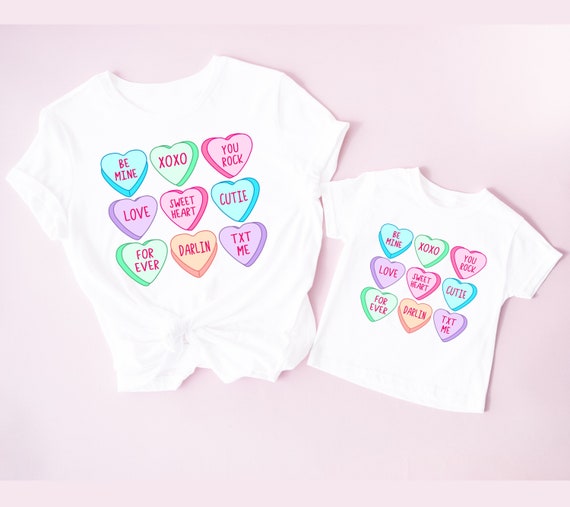 Girls Valentines Day Shirts Valentine's Day Hearts Love Kids Shirt Cool  Valentines Day Gifts for Kids 