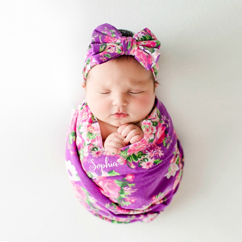 personalized swaddle girl