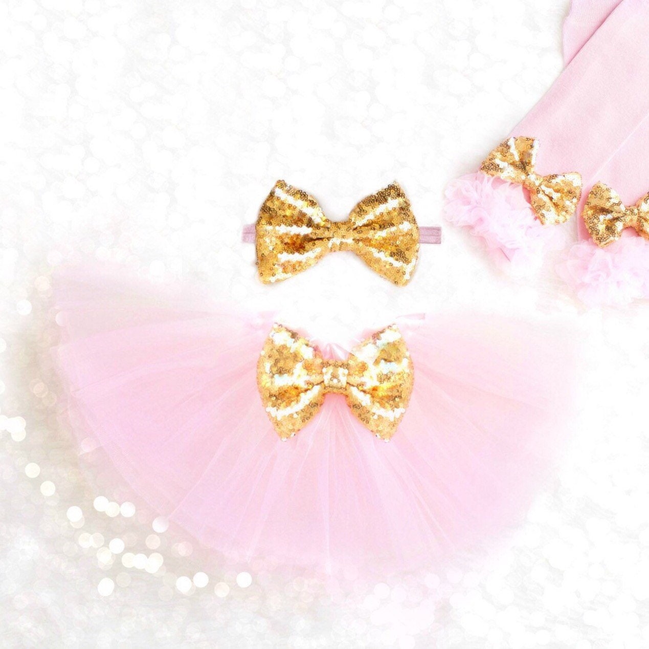Girls Pink Tutu - First Birthday Tutu Baby Girl 1st Birthday Tutu Pin…