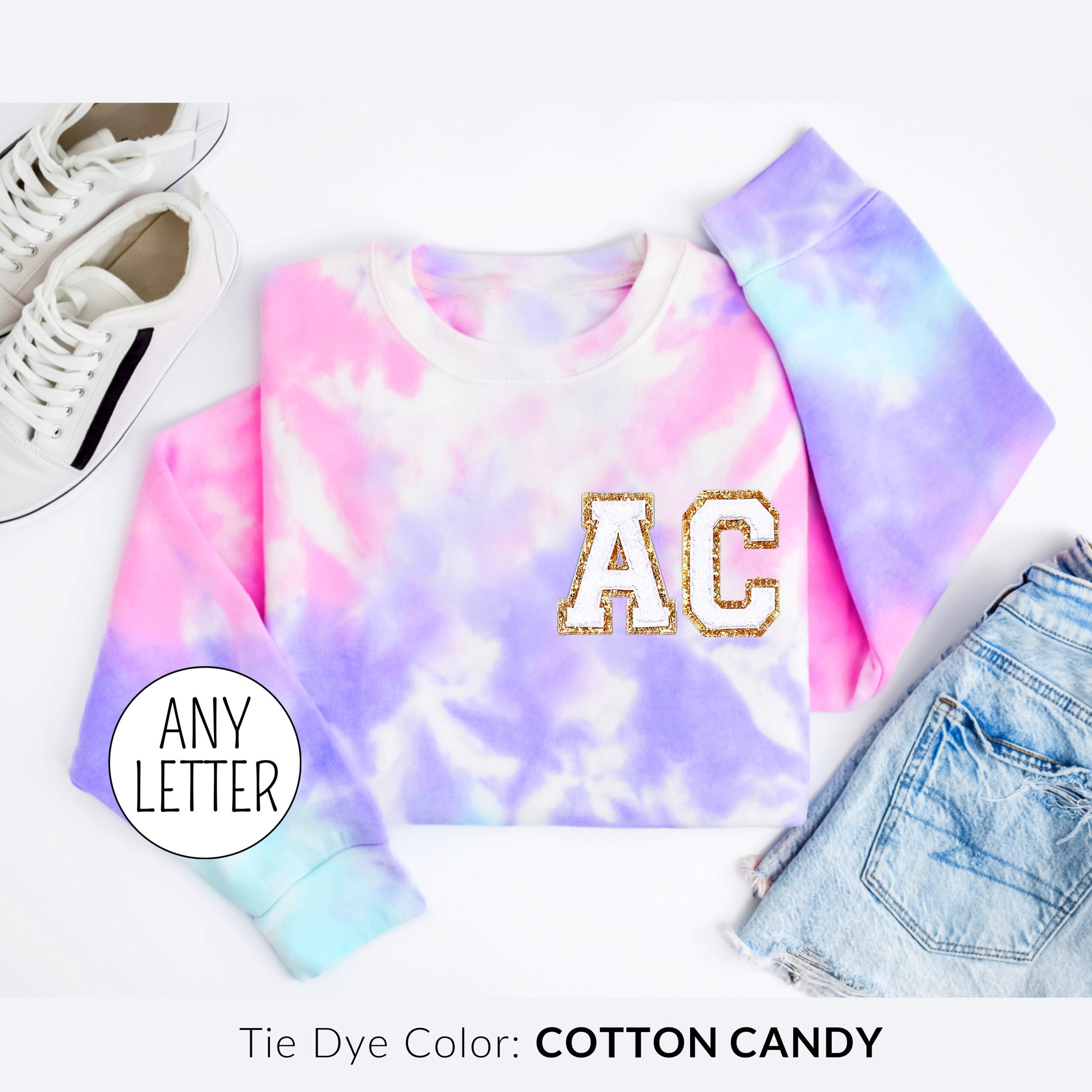 Tie Dye Monogram Shirt – Glittering Boutique