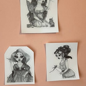 The Fates Sticker Pack Clotho Lachesis Atropos Stickers Goddess Stickers Greek mythology Feminine Art Waterbottle Decals Popular Stickers