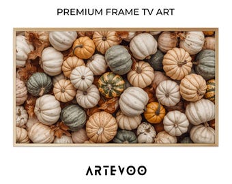 Pumpkin Gourds Still Life, Halloween Frame TV Art, Cozy Autumn Harvest Decor