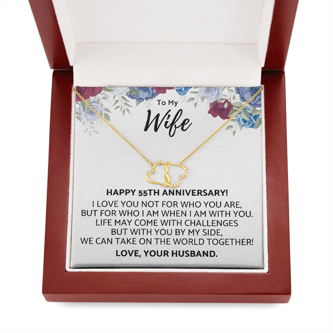 Happy 55th Wedding Anniversary Gift for Wife Fifty Five 55 Etsy