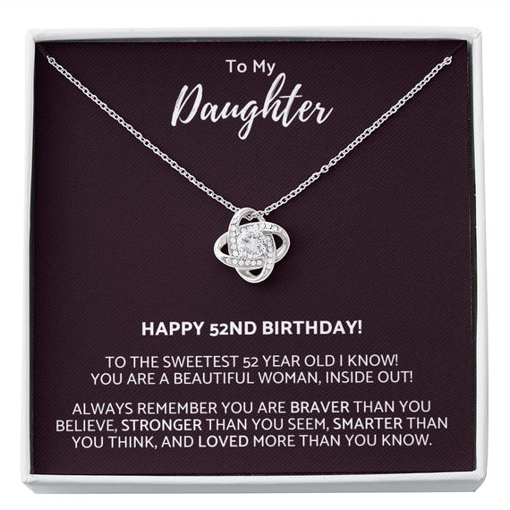 Happy 52nd Birthday Daughter Daughter 52nd Birthday Gift | Etsy