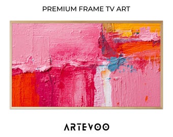 Abstract Impasto Painting, Vibrant Contemporary Samsung Frame TV Art, Colorful Textured Energetic Decor