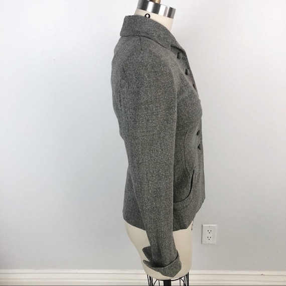 Vtg 1940's Wasp Waist Victory Suit Wool Jacket - image 4