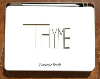 Thyme Brush | Procreate Brush | Lettering Brush | Procreate Brushes | Drawing Brush | Brush for Procreate| Brush for Procreate on iPad