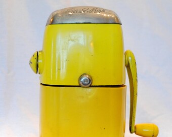 Vintage Yellow Ice-O-Mat Ice Crusher